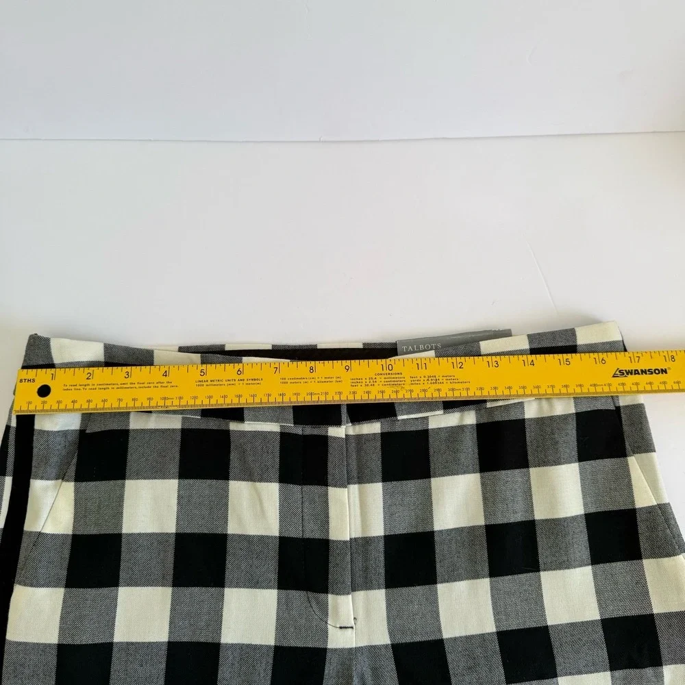 NWT‎ Talbots High Waist Hampshire Ankle Check Pants Sz 10 Petite Petites Wool